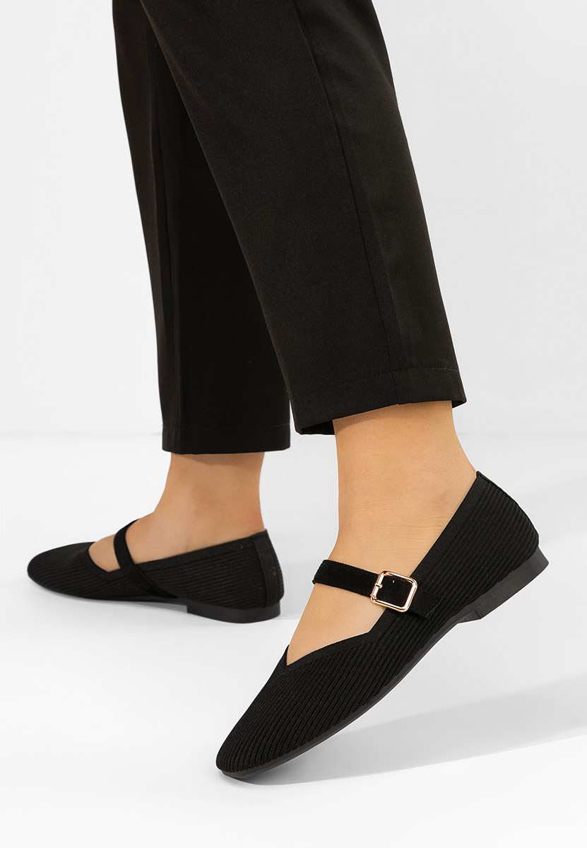 Czarne baleriny damskie Gabriella