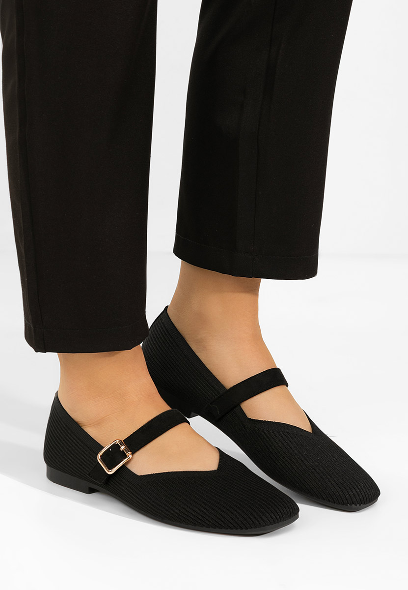 Czarne baleriny damskie Gabriella