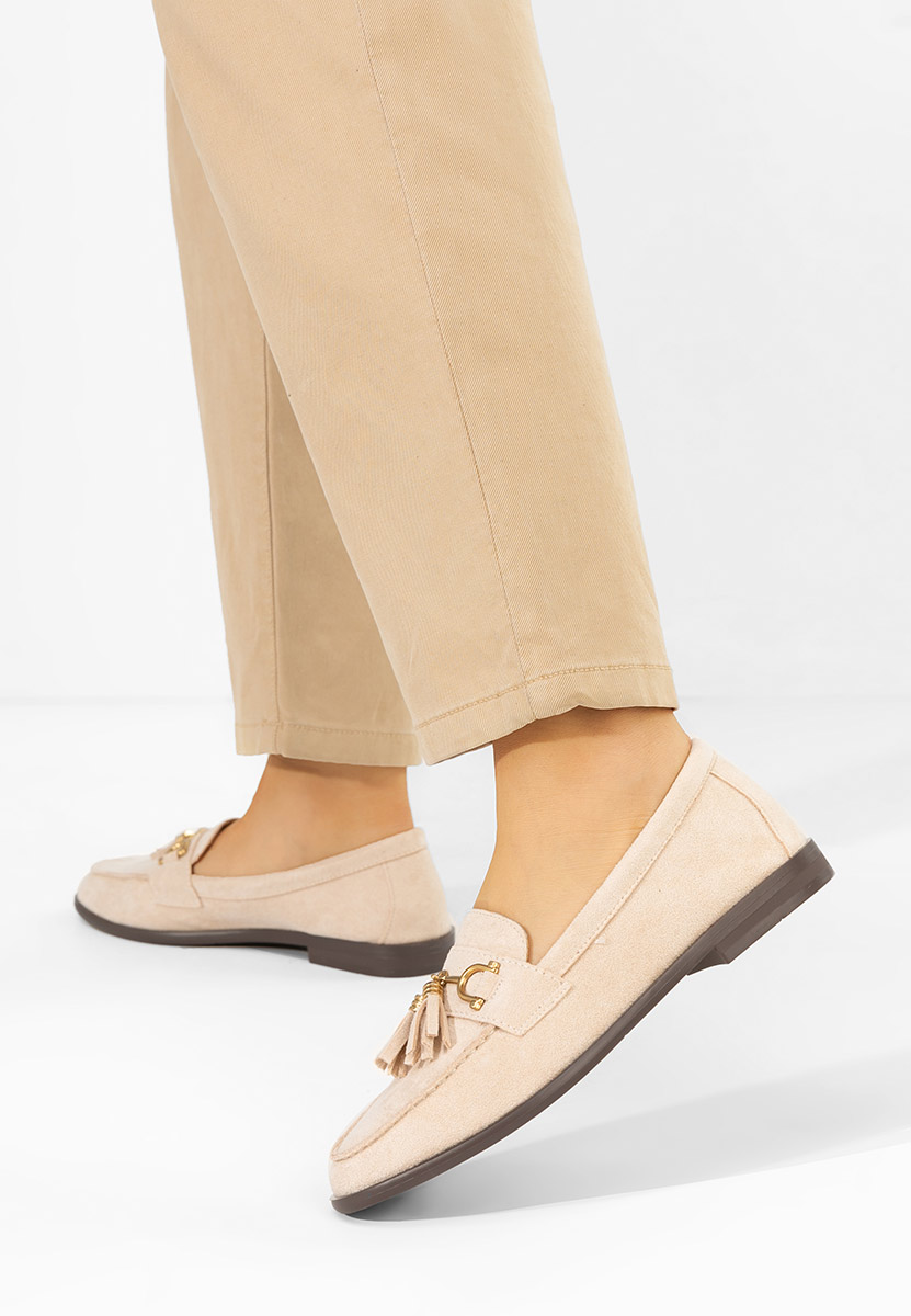 Beżowe mokasyny damskie Reeia