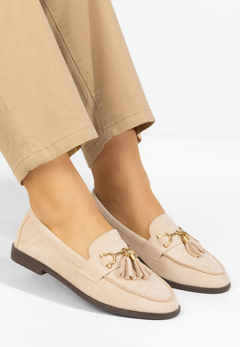 Beżowe mokasyny damskie Reeia