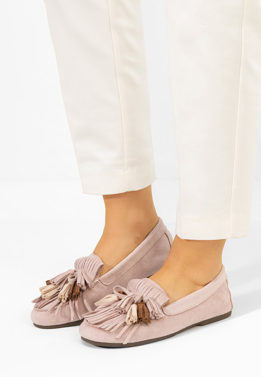 Różowe mokasyny damskie Sedania