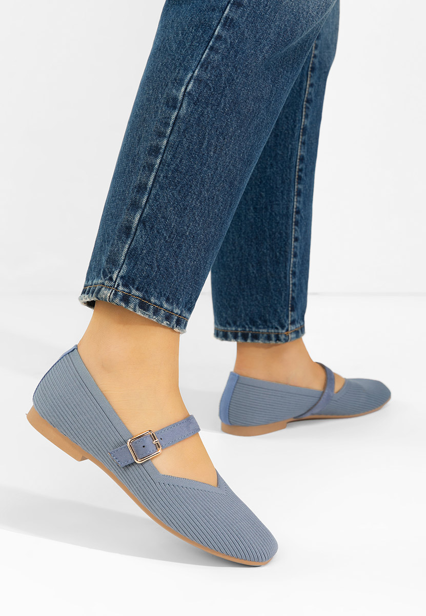 Niebieskie baleriny damskie Gabriella