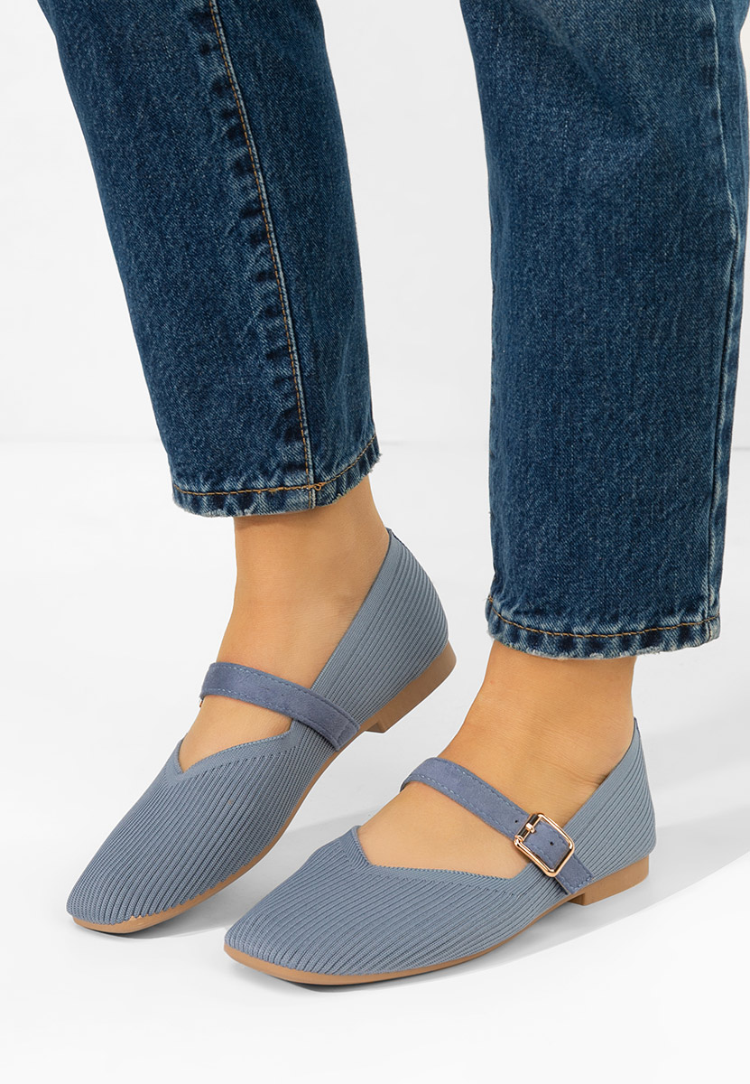 Niebieskie baleriny damskie Gabriella