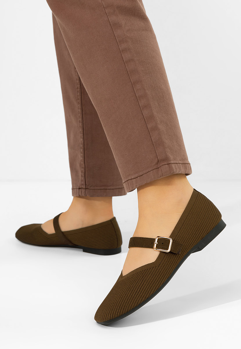 Brązowe baleriny damskie Gabriella