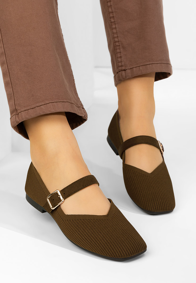 Brązowe baleriny damskie Gabriella