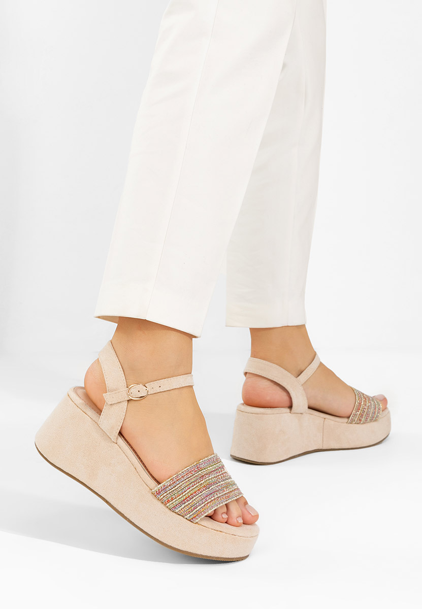 Wielokolorowy sandały na platformie Yvania