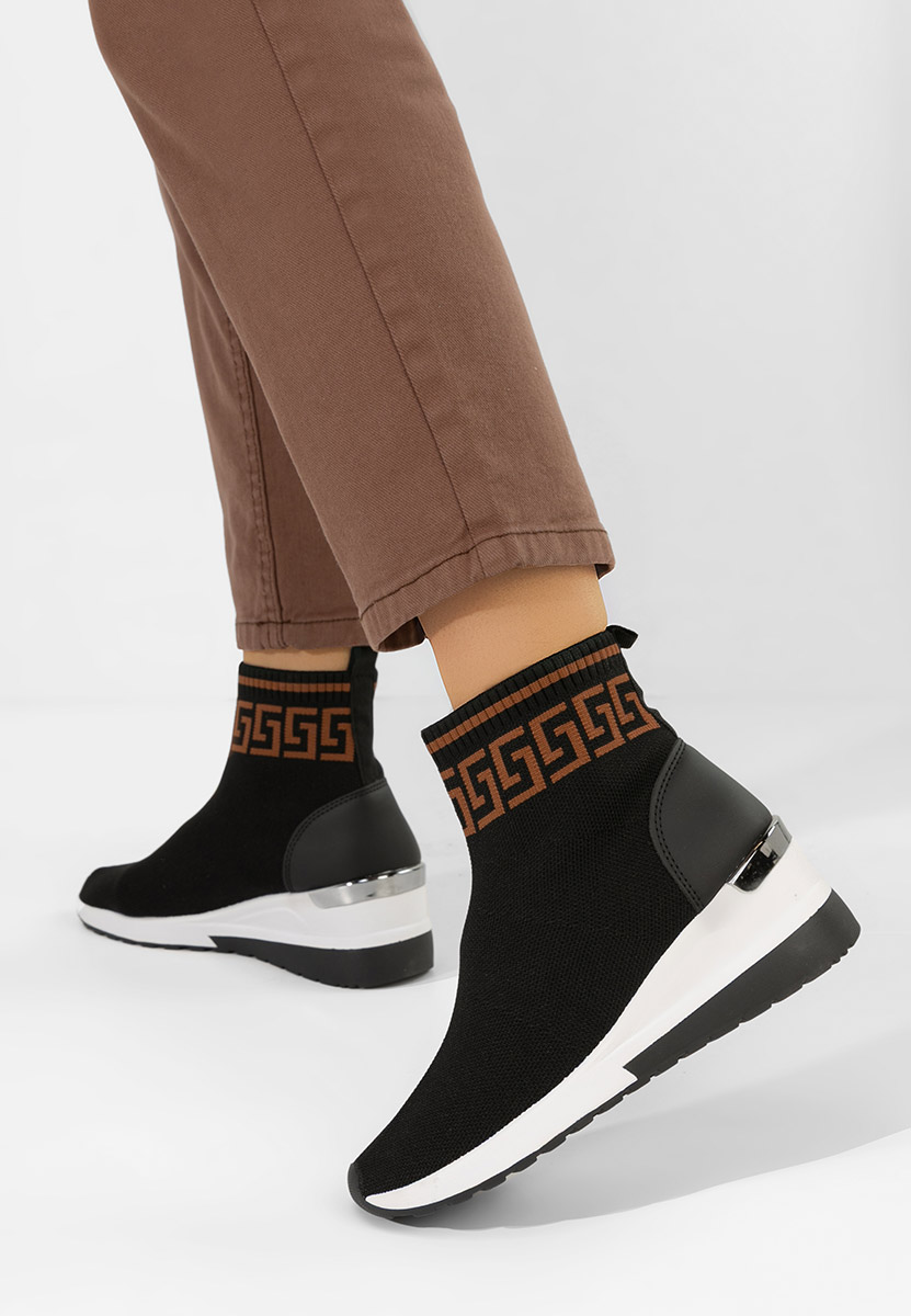 Czarne sneakersy wysokie Ofelina