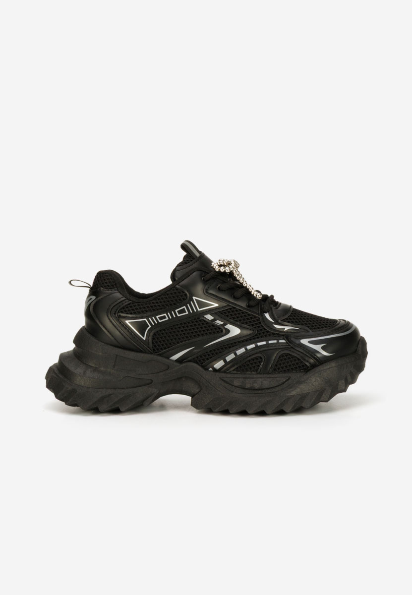 Czarne sneakersy damskie Eudoria