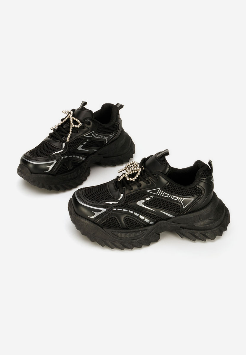 Czarne sneakersy damskie Eudoria