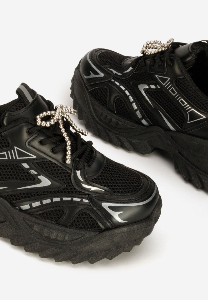 Czarne sneakersy damskie Eudoria