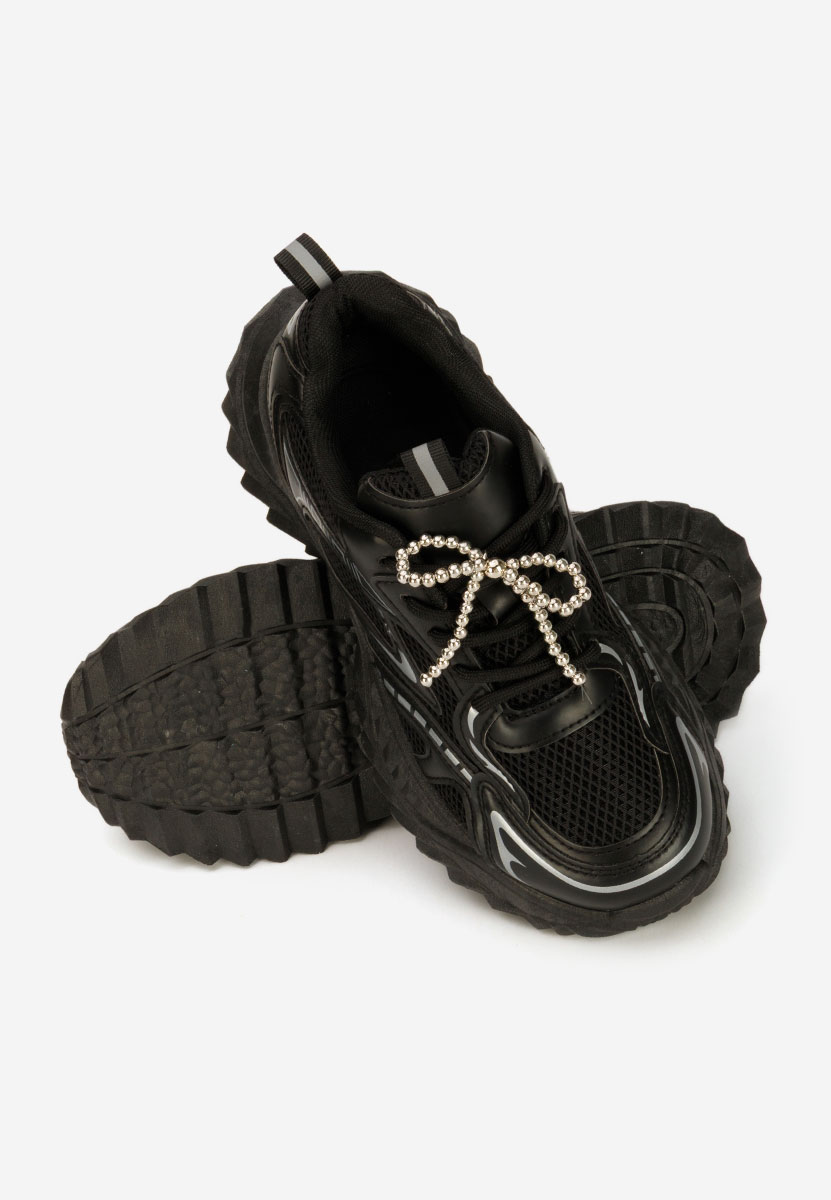Czarne sneakersy damskie Eudoria