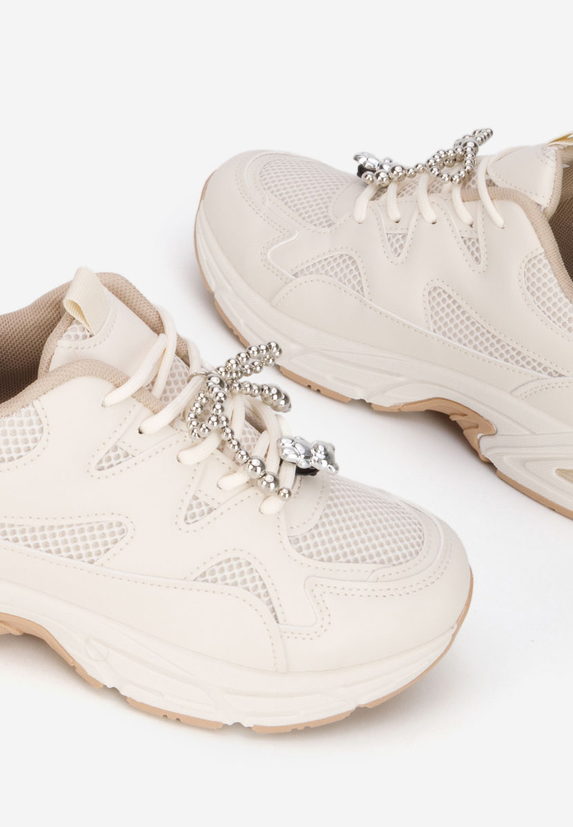 Khaki sneakersy damskie Eudoria