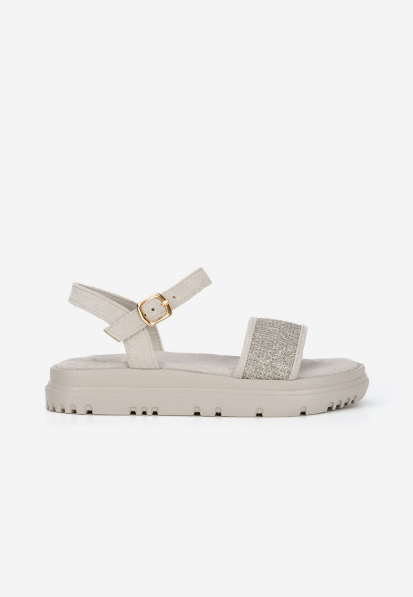 Szare sandały na platformie Donetia