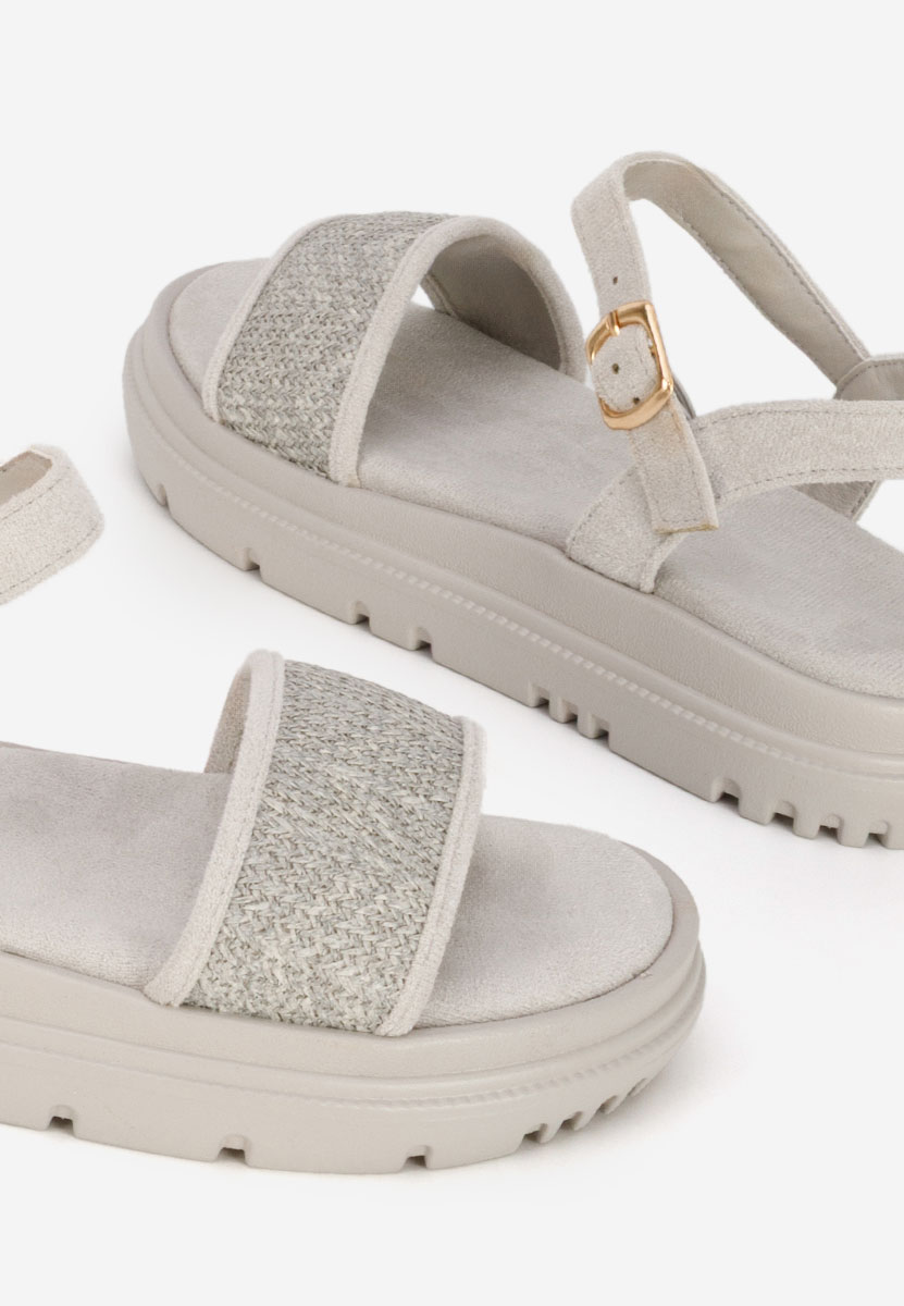 Szare sandały na platformie Donetia