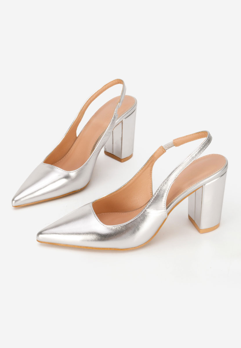 Srebrne czółenka bez pięt Eleria