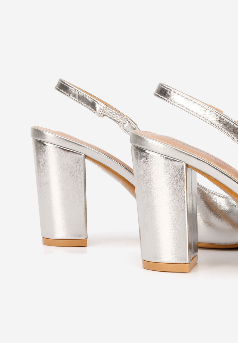 Srebrne czółenka bez pięt Eleria