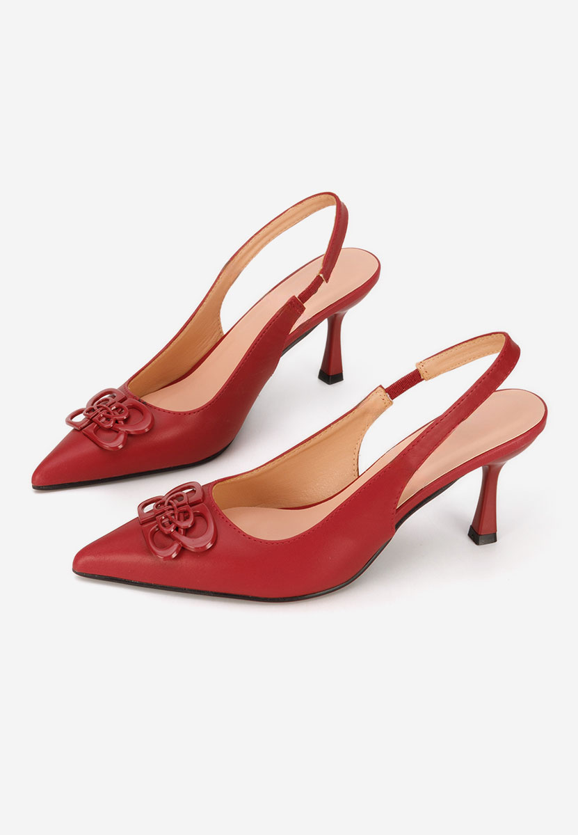 Bordowe czółenka bez pięt Beatrise V2