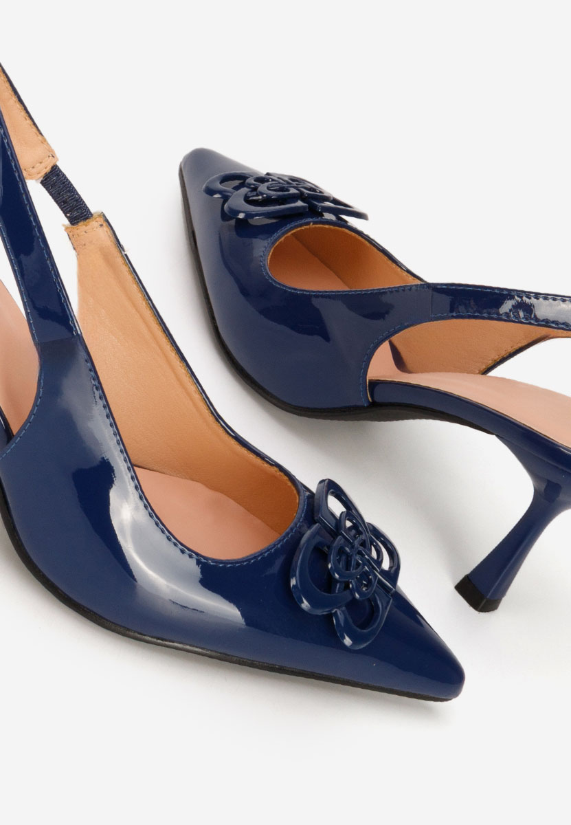 Granatowe czółenka bez pięt Beatrise