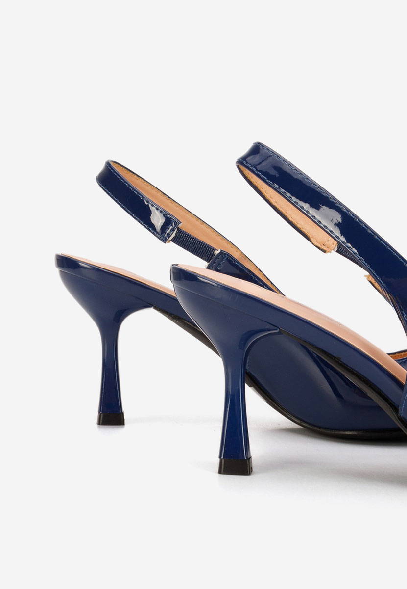 Granatowe czółenka bez pięt Beatrise