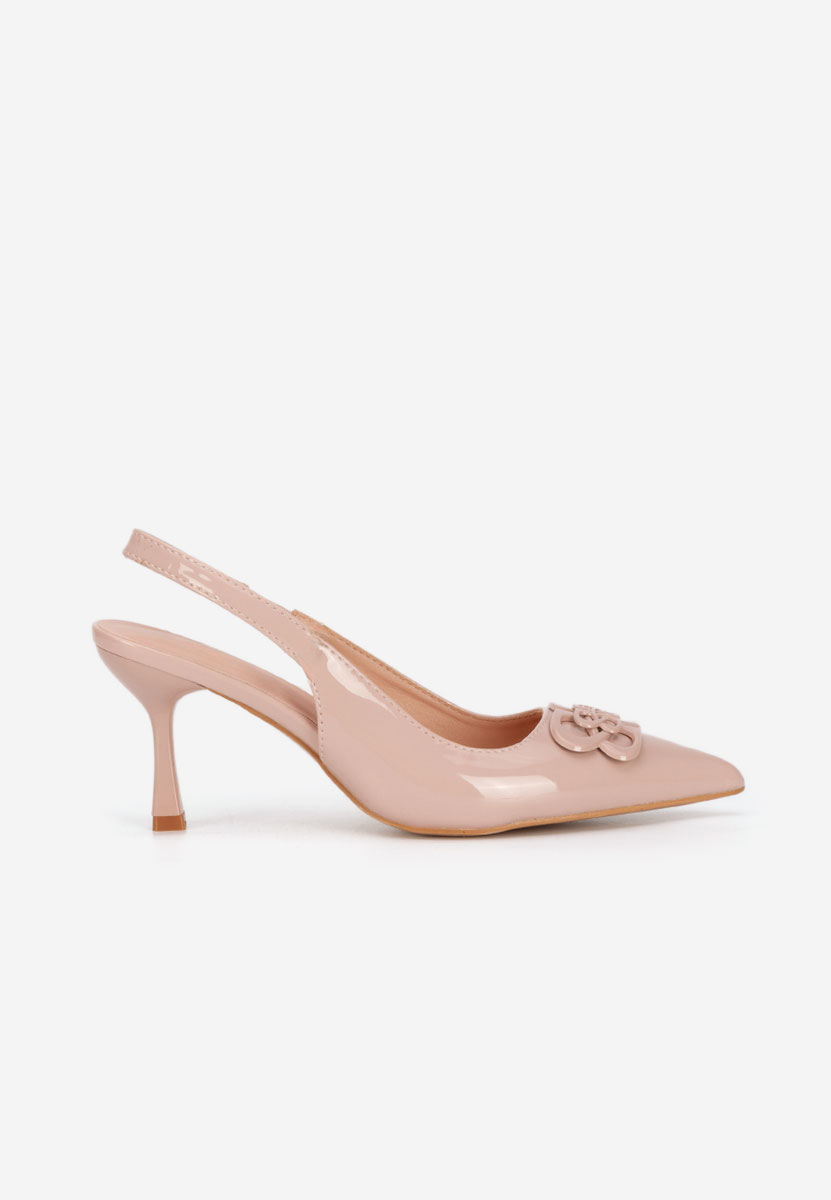 Beżowe czółenka bez pięt Beatrise