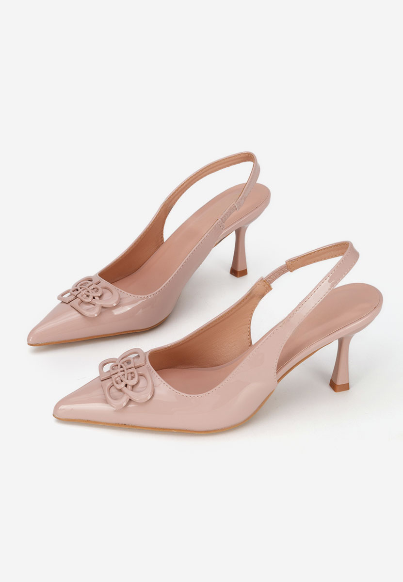 Beżowe czółenka bez pięt Beatrise