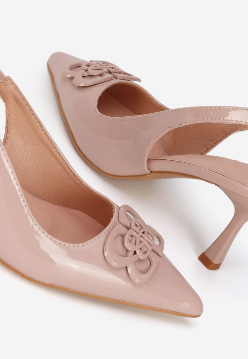 Beżowe czółenka bez pięt Beatrise