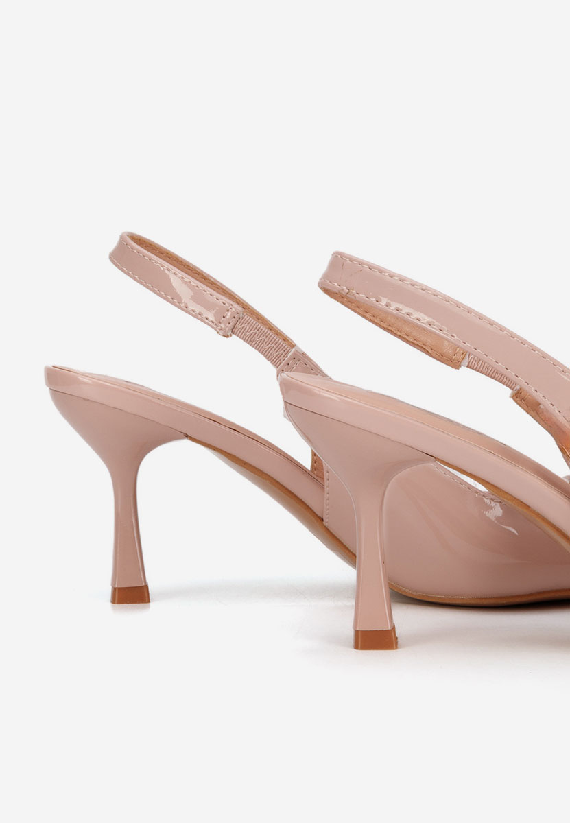 Beżowe czółenka bez pięt Beatrise