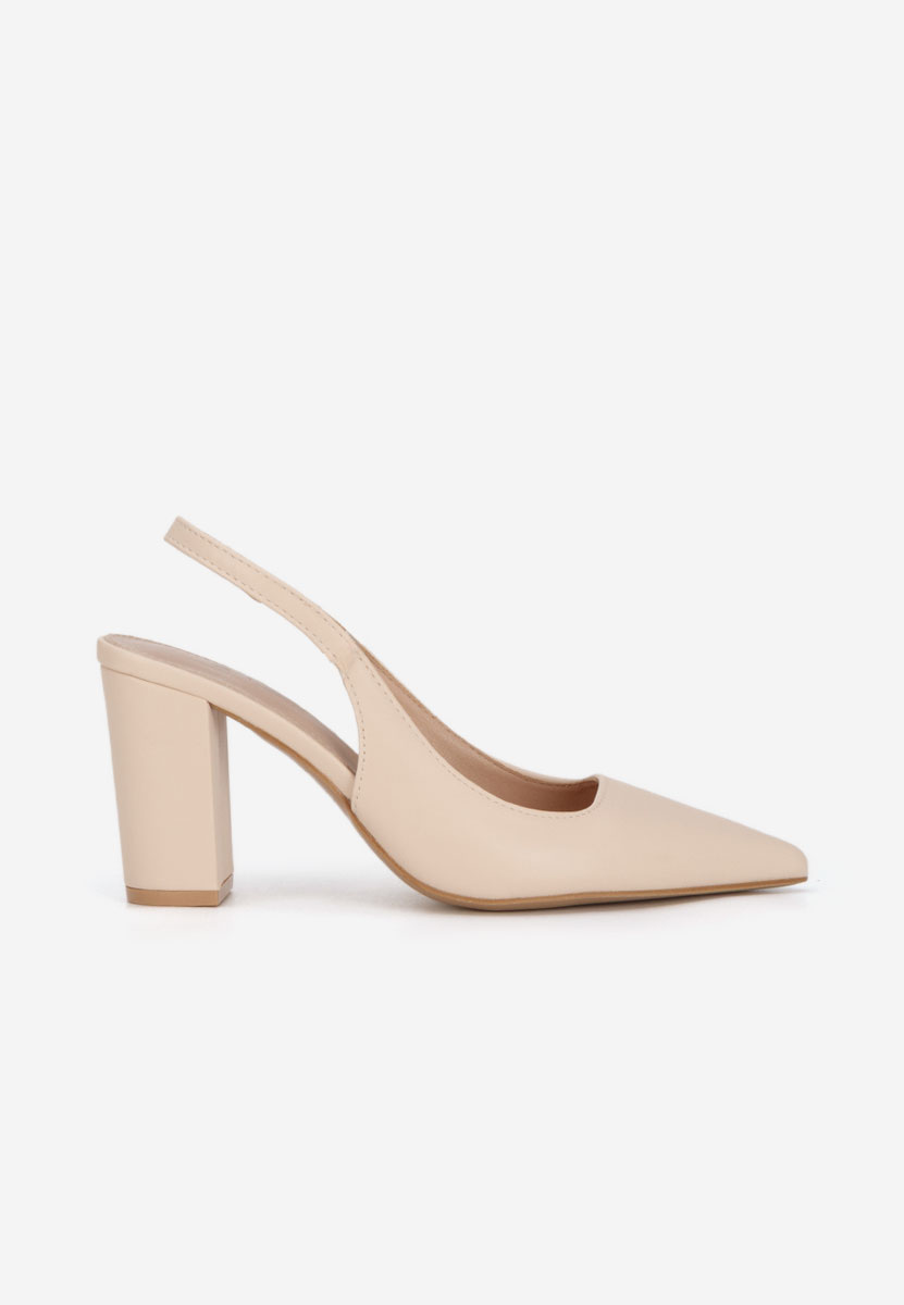 Beżowe czółenka bez pięt Eleria