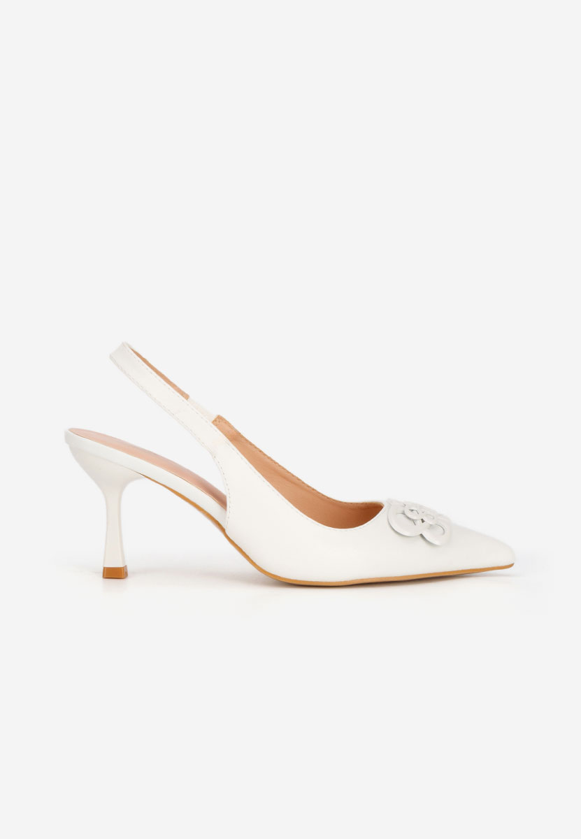 Białe czółenka bez pięt Beatrise V2