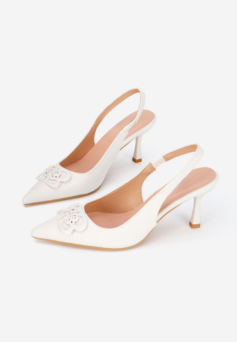 Białe czółenka bez pięt Beatrise V2