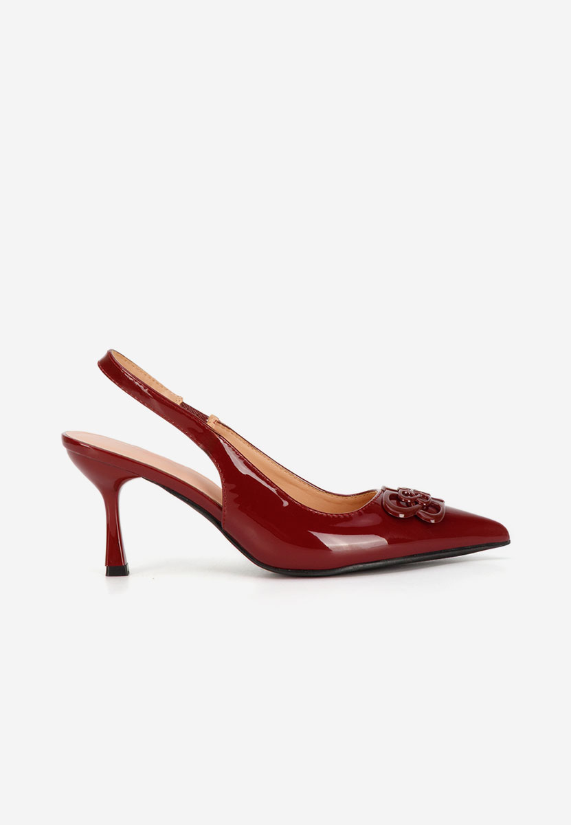 Bordowe czółenka bez pięt Beatrise