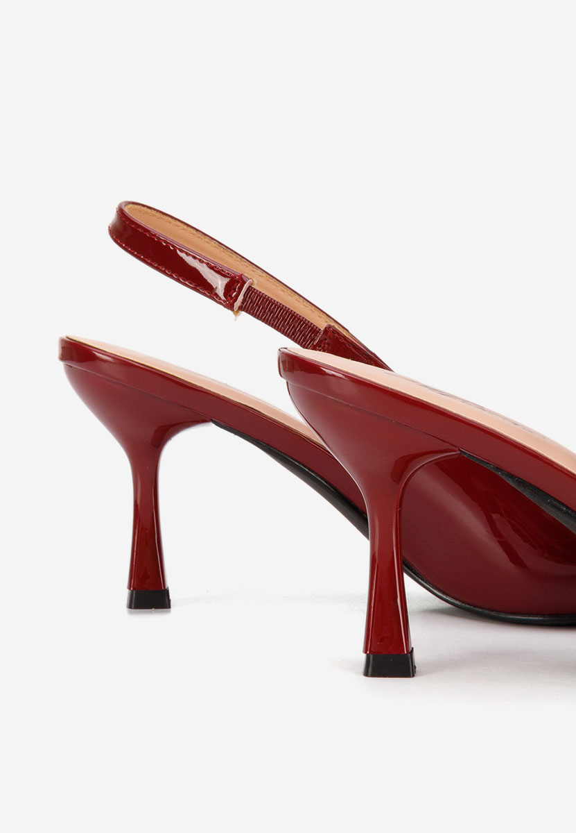 Bordowe czółenka bez pięt Beatrise