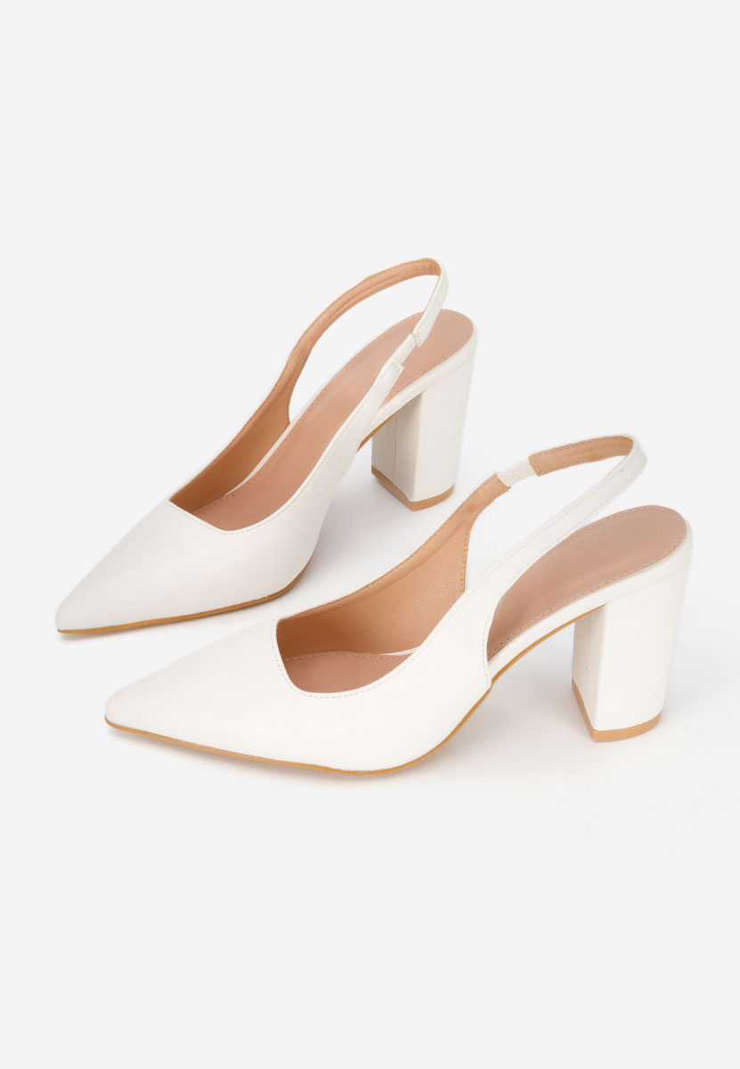 Białe czółenka bez pięt Eleria