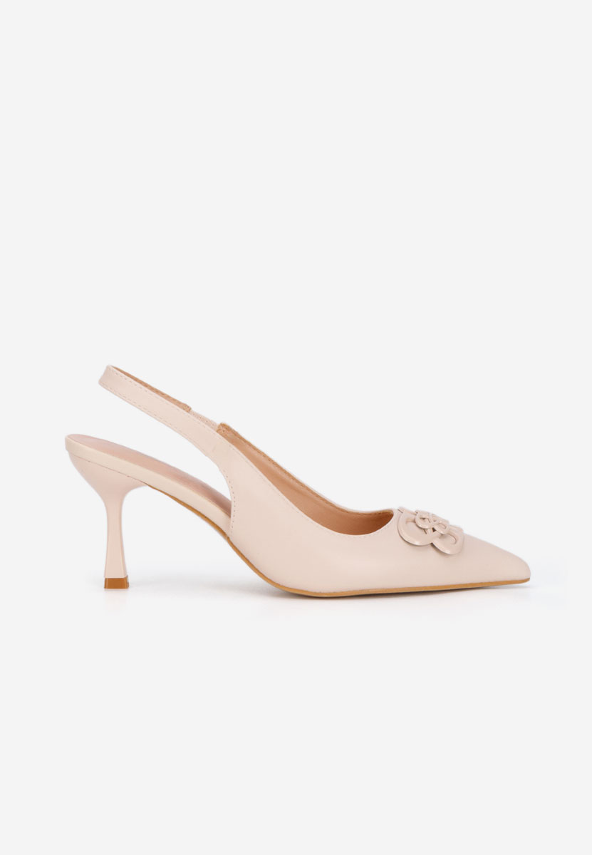 Beżowe czółenka bez pięt Beatrise V2