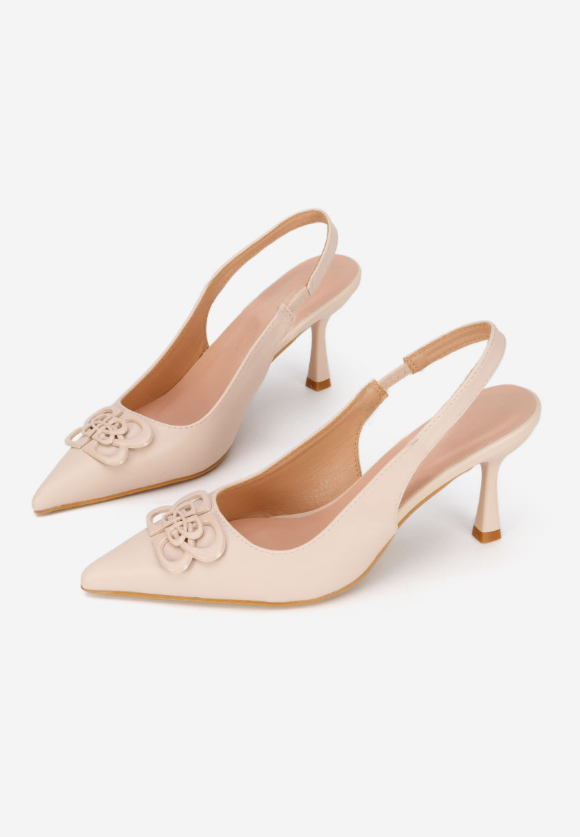 Beżowe czółenka bez pięt Beatrise V2