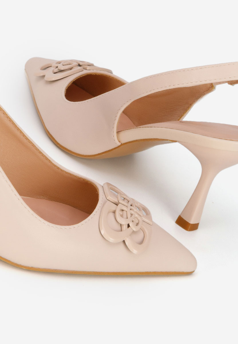 Beżowe czółenka bez pięt Beatrise V2