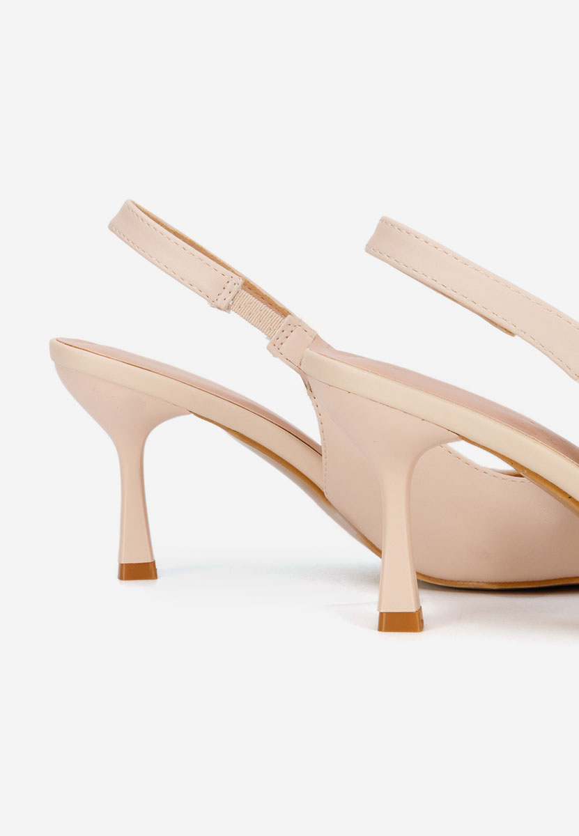 Beżowe czółenka bez pięt Beatrise V2