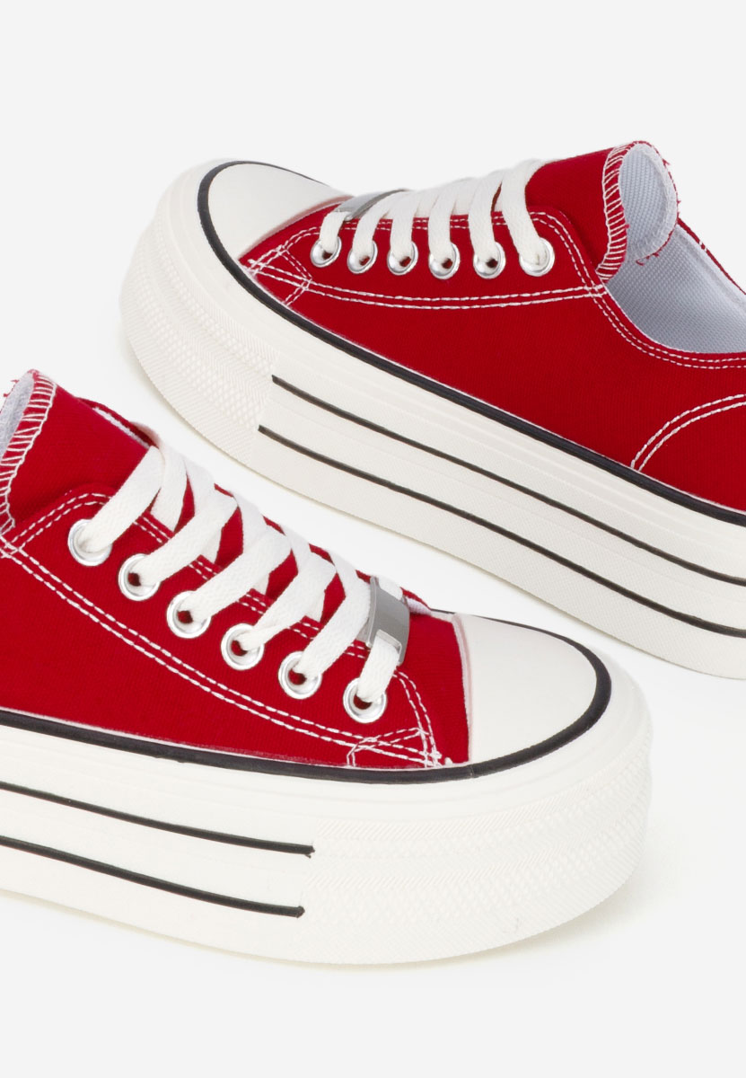 Czerwone trampki na platformie Kimala