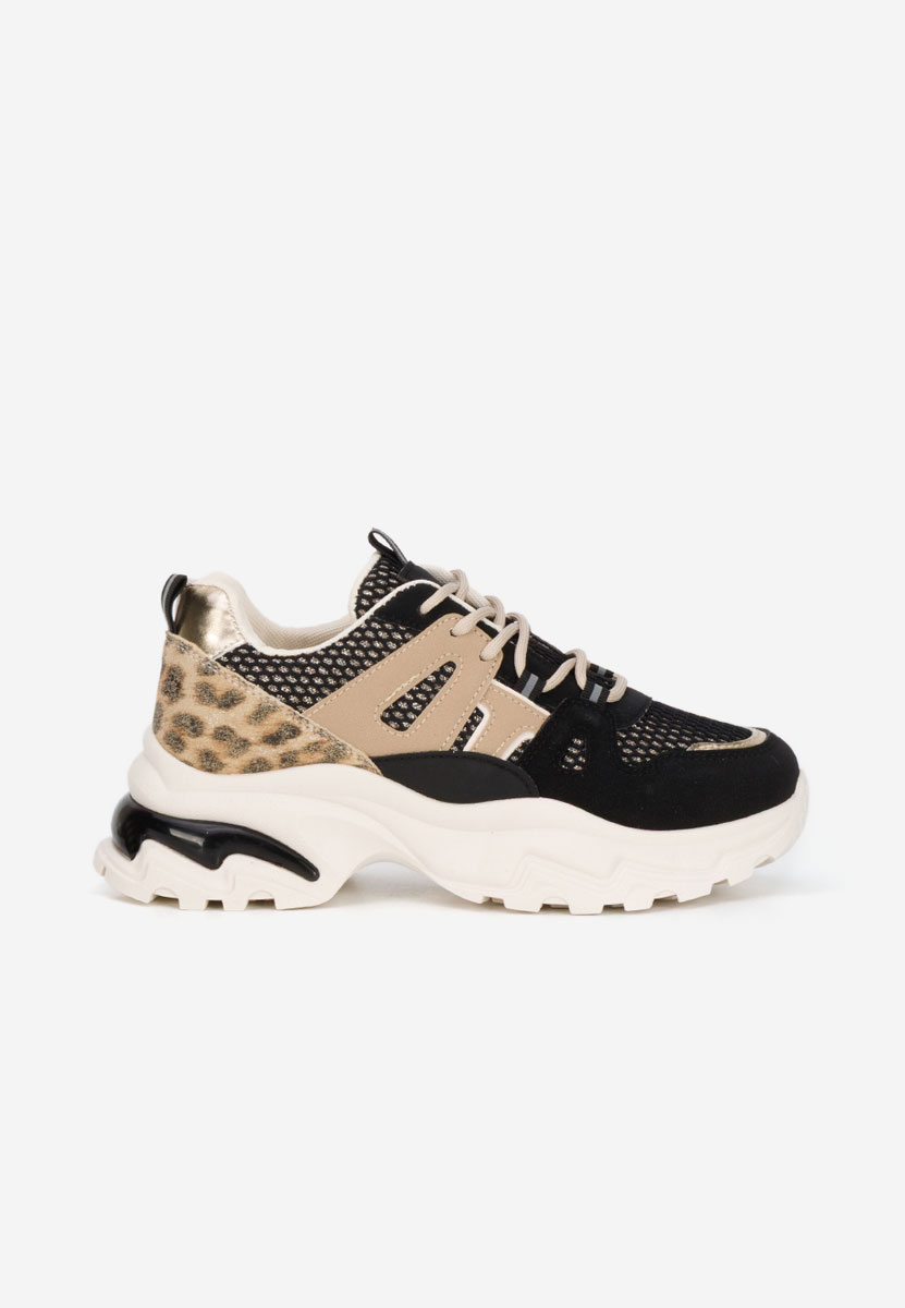 Czarne sneakersy na platformie Kiria