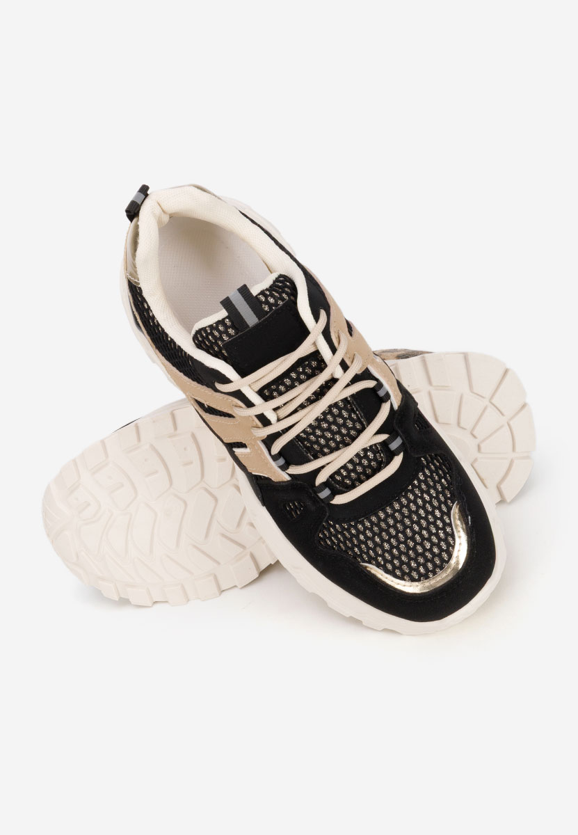 Czarne sneakersy na platformie Kiria