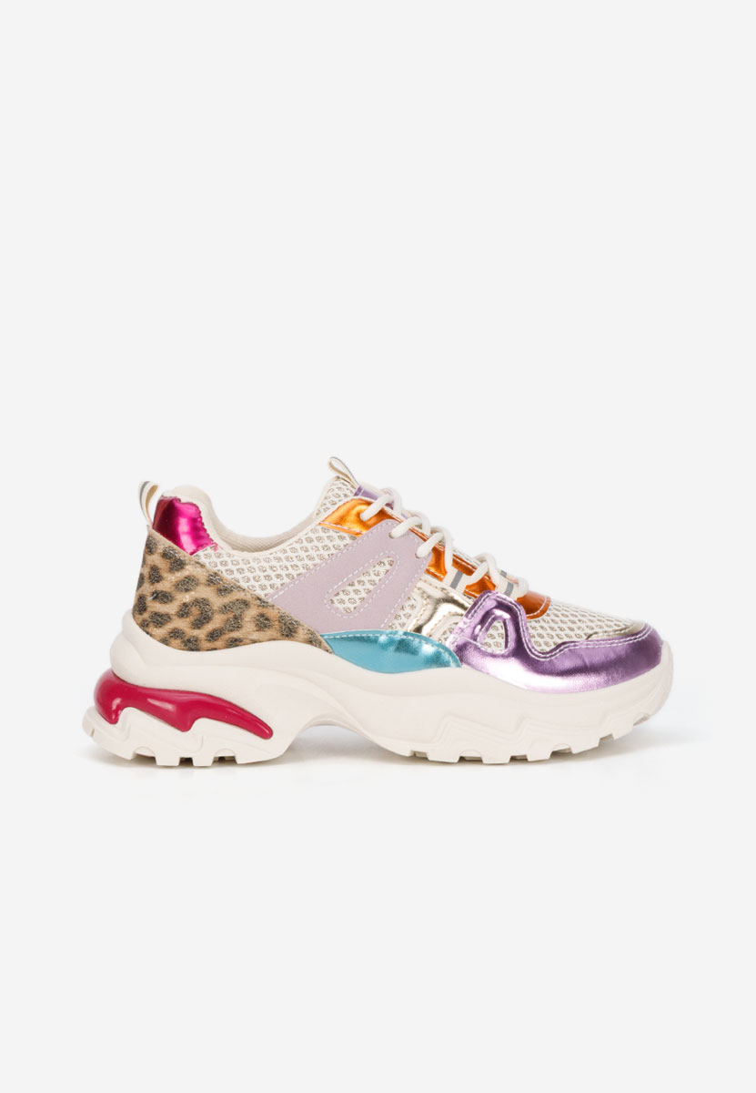 Wielokolorowy sneakersy na platformie Kiria