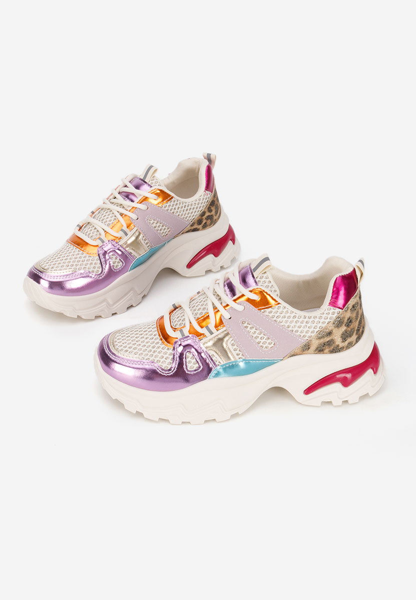 Wielokolorowy sneakersy na platformie Kiria