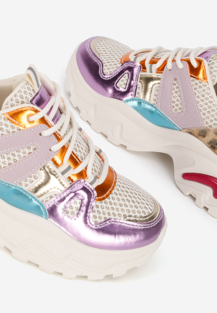 Wielokolorowy sneakersy na platformie Kiria