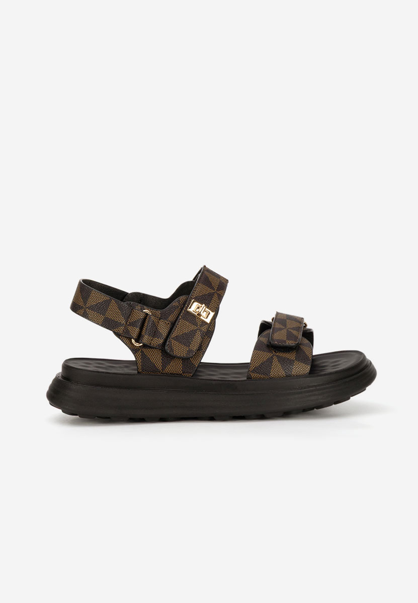 Czarne sandały damskie Gennia