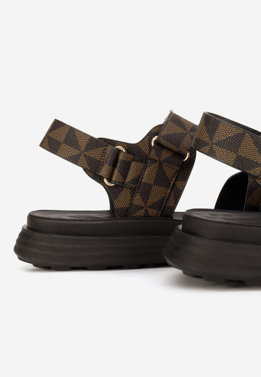 Czarne sandały damskie Gennia