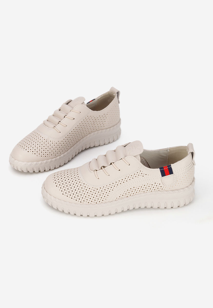 Beżowe sneakersy damskie Petrina
