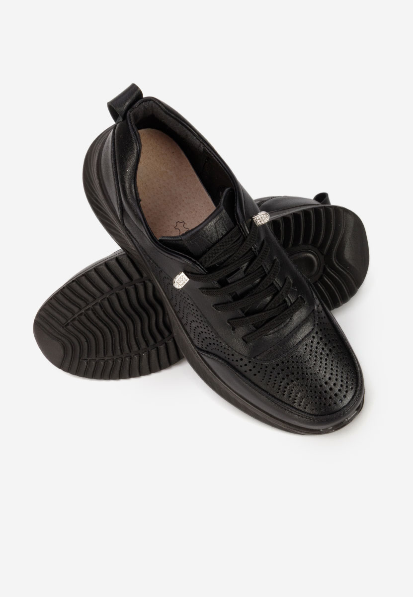 Czarne sneakersy damskie Azurra