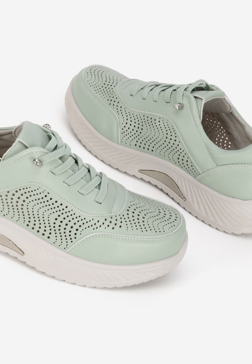 Zielone sneakersy damskie Azurra