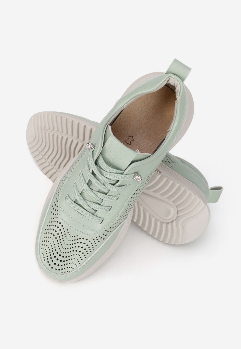 Zielone sneakersy damskie Azurra