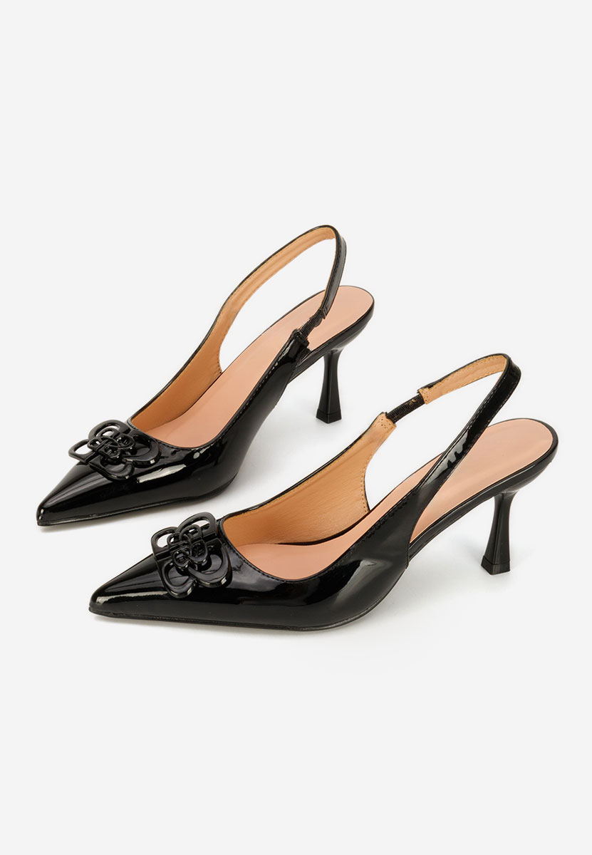 Czarne czółenka bez pięt Beatrise